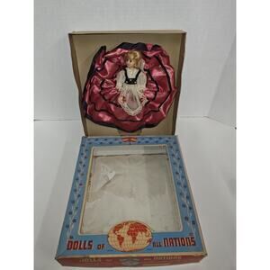 Dutchess Dolls Corp Dolls Of All Nations 1940's Vintage Austrian Girl Pink Dress